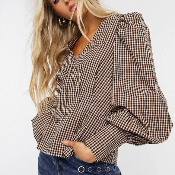 Inwear NWT Pedrine Mini Check Blouse. - Picture 5 of 10